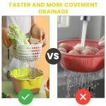 Limitless Small Double-Layer Draining Basket, Stackable Soaking & Draining Solution for Fresh Fruits and Veggies, Effortless Washing, Easy to Clean